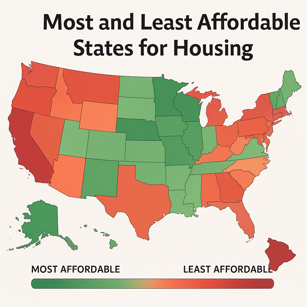 Most and least affordable states for housing